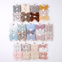 4 PCS/Set New Girls Floral Hairpin Kids Sweet Hair Clips Barrettes Lovely Hair Bows Children Cute Baby Hair Accessories 3 ou 4Pcs