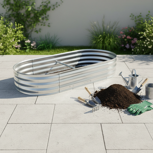 Lit de jardin surélevé galvanisé pour <span class=keywords><strong>l</strong></span>égumes Jardinière surélevée en métal - Product Image 5