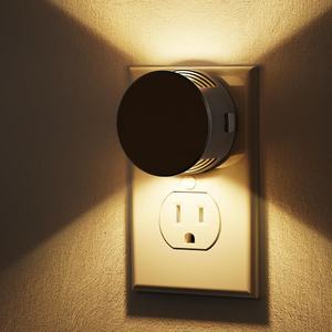 LOHAS Mini Black Night Light Dusk to Dawn Sensor Dimmable Decorative Wall Plug Nachtlamp Night Lights for Bedroom Bathroom - Product Image 1