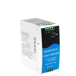 Mornsun China Manufacturer LIF240-10B24R2S 85-264VAC 240W 24V AC DC Din Rail 24V 240W Power Supply AC/DC