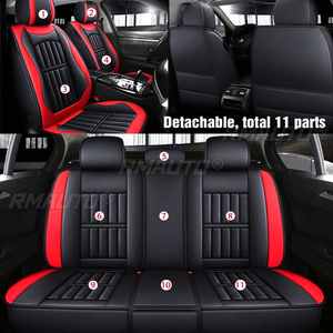 Juego de 11 Fundas de Asiento para Automóvil, Protector de Asientos de Cuero PU de Lujo, Juego Completo Delantero y Trasero para SUV y Camioneta - Product Image 3