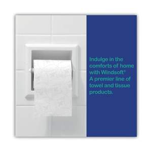 Papier toilette Windsoft Premium, compatible avec les fosses septiques, 2 plis, blanc, 284 feuilles/rouleau, 24 rouleaux/carton - Product Image 6