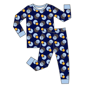 Pijamas para Bebês e Crianças RTS Conjunto de 2 Peças 0-8T Padrão Casual em Bambu Confortável para Meninos e Meninas - Product Image 5