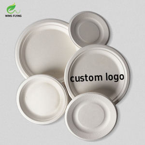 Wins Flying Prix d'usine Biodégradable Compostable Jetable 32 Oz Hexagonal Sugarcane Bagasse Saladier Bowl - Product Image 1