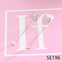 EYXZ004-BAS Boucles d'oreilles clous en forme de coquillage scintillantes, exquises et mignonnes, bijoux de mode pour femmes, cadeaux élégants pour mariage et fête