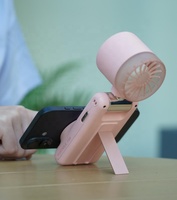 Ventilateur multifonction rechargeable 3600 mAh avec support magnétique pour téléphone, béquille pliable, portable, extérieur, 100 vitesses, rafraîchisseur d'air