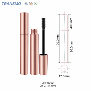 หลอดมาสคาร่าอะลูมิเนียมสีโรสโกลด์ ขนาดเส้นผ่านศูนย์กลาง 16-17.9 มม. ฝาเกลียว ภาชนะเครื่องสำอางเปล่า พร้อมแปรงปัดสีดำ - Product Image 3
