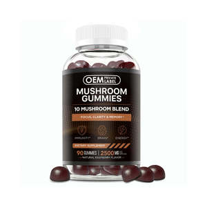 Gummies véganes aux fibres de champignons OEM – Les meilleures suppléments de champignons pour soutenir le système immunitaire – Gummies aux extraits de champignons nootropiques - Product Image 1