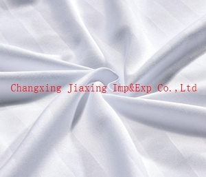 Ensemble de housse de <span class=keywords><strong>couette</strong></span> en microfibre de haute qualité, bien brossé et doux, anti-boulochage, double taille, couleur blanche, rayure de 2cm, fermeture à bouton - Product Image 3