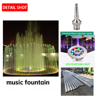 Fuente Musical Personalizada con Luces LED de Colores para Jardín, Piscina o Plaza al Aire Libre