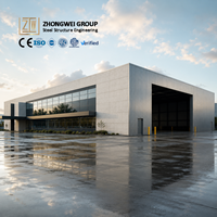 Almacén de Estructura de Acero de Construcción Rápida ZW, Planta de Procesamiento de Metal Prefabricada, Garantía de Más de 5 Años, Resistencia al Viento de Más de 121 mph, 20+