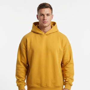 Sudadera con Capucha Extra Grande de Forro Polar para Hombre, de Invierno, con Logotipo Personalizado Serigrafiado, 100% Algodón, Sin Cordones, Venta al Por Mayor - Product Image 3