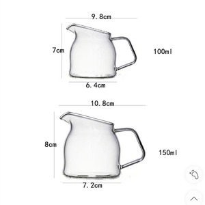 Tasse à mesurer à café Barista Verre borosilicaté Café Pot à lait Espresso Ice America 100ML - Product Image 5
