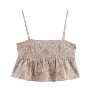MYST & ZAwomen's Clothing2025 Summer New European and American Style Sexy Backless Embroidered Short Suspender <span class=keywords><strong>Top</strong></span> 3606919 3639919 - Product Image 1