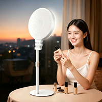 Lampe de remplissage de 16 cm avec support de bureau, panneau lumineux pour photographie, selfie et maquillage, trépied télescopique pour diffusion en direct