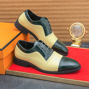 Nouvelles Idées de Produits 2026 – Chaussures Habillées Homme en Cuir Plein Brogue, Style Italien Élégant, Semelle Épaisse Rehaussante - Product Image 2