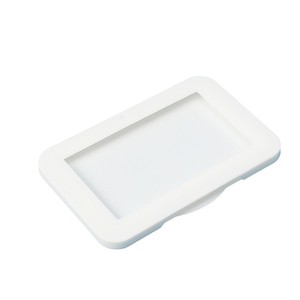 Couvre-boîte à mouchoirs carré blanc léger en plastique avec couvercle rabattable pour boîtes à mouchoirs - Product Image 1