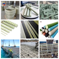 Varilla de Fibra de Vidrio GFRP/FRP, Totalmente Roscada, Alta Resistencia, Resistente a la Corrosión, Corte y Doblado Personalizados, Refuerzo para Construcción