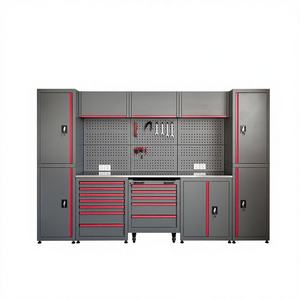 <span class=keywords><strong>ตู้</strong></span>เก็บเครื่องมือช่างแบบผสมผสานสำหรับงานหนัก ทำจากโลหะ พร้อมโต๊ะทำงานเหล็ก สำหรับเก็บของในโรงรถ ปรับแต่งได้ตามต้องการ ผลิตตามแบบ OEM สำหรับจัดเก็บของใช้ในบ้าน - Product Image 1