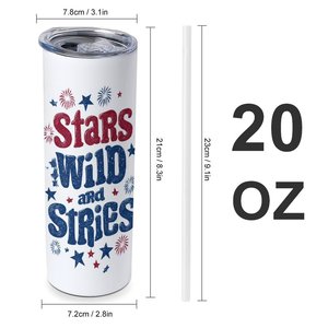 Stainless Steel Tumbler 20oz Vacuum Insulated <b>With</b> <b>Straw</b> Lid Custom Logo Portable Cup - Product Image 1