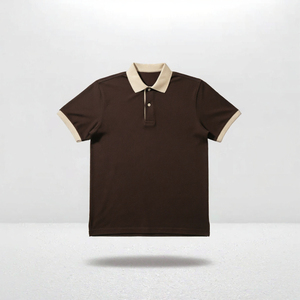 <b>Mens</b> Contrast Collar <b>Polo</b> <b>Shirt</b> Short Sleeve Knitted Cotton Regular Fit Casual Golf Sportswear Breathable Summer Apparel - Product Image 3