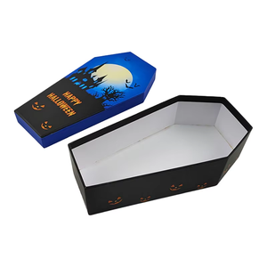 Caja de Regalo de Cartón Gris en Forma de Ataúd Personalizable para Halloween, Accesorios para Fiestas Góticas - Product Image 5