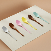 Ensemble de couverts biodégradables en PLA, sans BPA, écologiques, jetables, Greenday Custom, cuillère à café, cuillère à thé, couteau, fourchette, cuillère