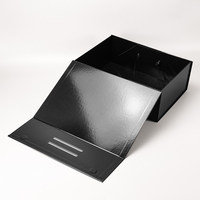Boîte de luxe avec logo personnalisé, fermeture magnétique, couvercle en carton rigide, boîte en carton noir avec aimant, emballage pour chaussures, vêtements, emballage cadeau en carton