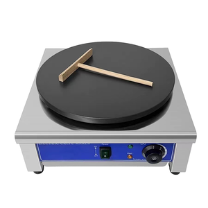 Nouvelle machine à gaufres électrique commerciale, plaque à crêpes en acier inoxydable de 16,9 pouces, portable, haute productivité pour restaurant, café - Product Image 1