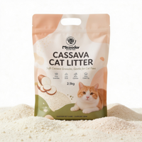 Fournisseur OEM Micoodor : Litière pour chat en manioc et litière pour chat en tofu, forte absorption, pour animaux de compagnie