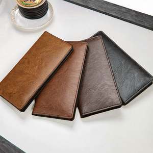 Custom Color and Material Bifold Genuine Leather <b>Wallet</b> Simple Handmade Real Full Grain Leather <b>Wallet</b> for Man - Product Image 3