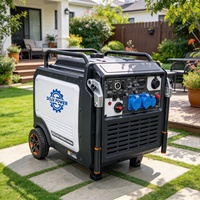 2kW Leiser Benzin-Generator Tragbar 24V DC Luftgekühlt mit Autostart und Fernstart 480V 50Hz für Outdoor-Stromversorgung, Wohnmobile, Boote und Mobile Werkstätten