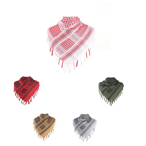 Venta al por mayor de pañuelos palestinos de poliéster coloridos, tejidos, con borlas, estilo árabe. - Product Image 1