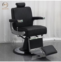 Chaise de barbier en cuir de luxe professionnelle certifiée CE Hydraulique inclinable Hauteur réglable Rotation à 360 degrés Spa
