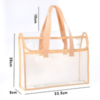 Bolsa Transparente de PVC de Gran Capacidad para Guardar Exámenes y Materiales Escolares de Primaria, Venta al Por Mayor de Fábrica, China