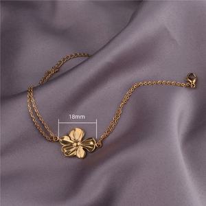 Custom Wholesale Stainless Steel Fashion <b>Chain</b> Link Bracelets 14k 18k Gold Plated Bracelet & Bangles for Women - Product Image 4