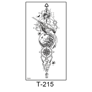 Tatuaggio temporaneo personalizzato simbolo impermeabile Totem animale teschio 3D piccolo mezzo braccio del tatuaggio adesivi - Product Image 6