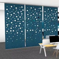 Panneau de feutre découpé au laser Diviseur suspendu en feutre acoustique mural 3D Séparation suspendue en polyester portable indépendante