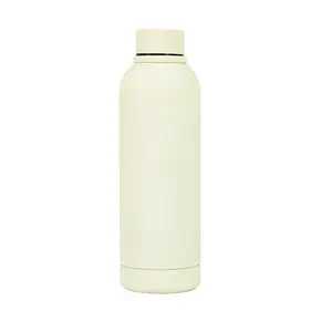 Vacuum Insulated Insulated Hot Custom Stainless Steel Metal Water Bottle With Rubber Silicone Boot