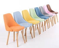 Ensemble de chaises de salle à manger nordique cuisine de luxe moderne salle à manger meubles de Restaurant chaise de salle à manger en tissu de velours