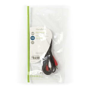 สายสัญญาณเสียงสเตอริโอ 2x RCA ตัวผู้ ถึง 2x RCA ตัวผู้ 1.5 ม. สีดำ สำหรับการเชื่อมต่อเสียง - Product Image 3