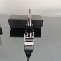 Bouchon de bouteille en cristal gravé au laser K9, bouchon de bouteille de vin personnalisé, ornement en cristal