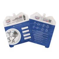Sacs de stockage de colostrum pour veau en plastique PET de qualité alimentaire, écologiques, jetables, avec bec verseur en silicone pour l'alimentation liquide