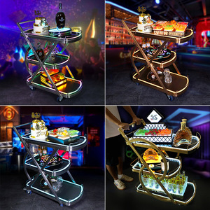 Chariot à boissons lumineux avec lumière LED, multifonctionnel, portable, pour bars, discothèques, KTV, usage commercial - Product Image 3
