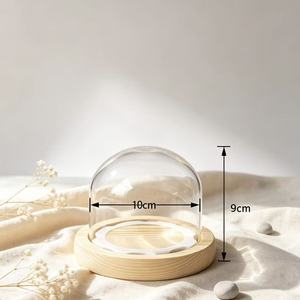 Cúpula de Vidrio de 10 cm de Alta Calidad a Precio Económico, Cúpula de Vidrio de Lujo Vacía, Cúpula de Vidrio Única con Base - Product Image 6