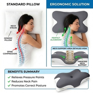 <span class=keywords><strong>Cuscino</strong></span> Ortopedico Cervicale in Memory Foam JYM con Logo Personalizzato per Alleviare il Dolore al Collo, <span class=keywords><strong>Cuscino</strong></span> Sagomato per Dormire con Etichetta Privata e MOQ Basso - Product Image 3