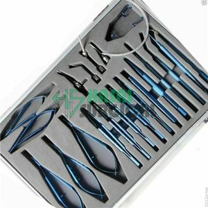 Juego de Microcirugía Oftálmica Manual de Acero Inoxidable y Plástico con Caja - Product Image 1