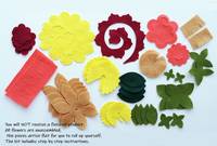 Couronne prédécoupée pour débutant, produit artificiel d'embellissement, scrapbook, artisanat 3d en feutre, ensemble de fleurs, vente en gros,