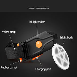 Luz de Advertencia para Ciclismo, Resistente al Agua IPx2, Carga USB, Luz Trasera LED para Bicicleta, 16 Patrones a Elegir, Luz Trasera Nocturna para Bicicleta - Product Image 3