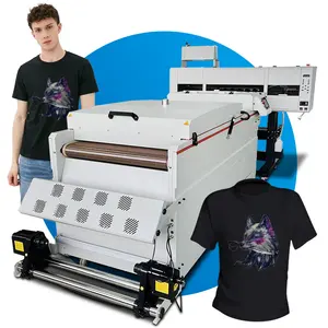 Nieuwe 60Cm Rol Om Te Rollen Digitale Boodschappentas Offset T-Shirt Printer Voor Huisdier Film Met I3200 4 Hoofd Beste Dtf Printer